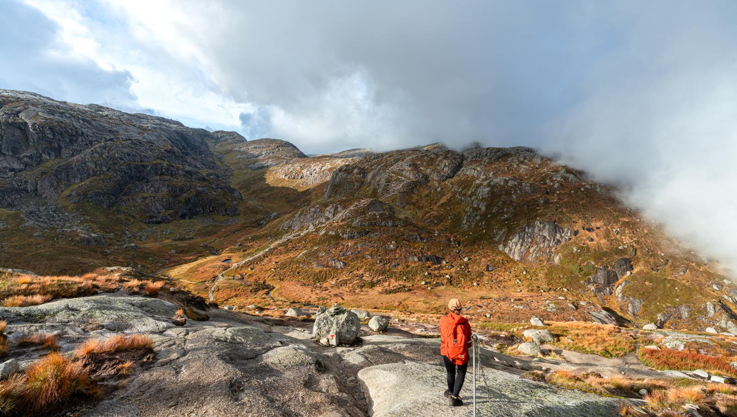 The trail continues upwards