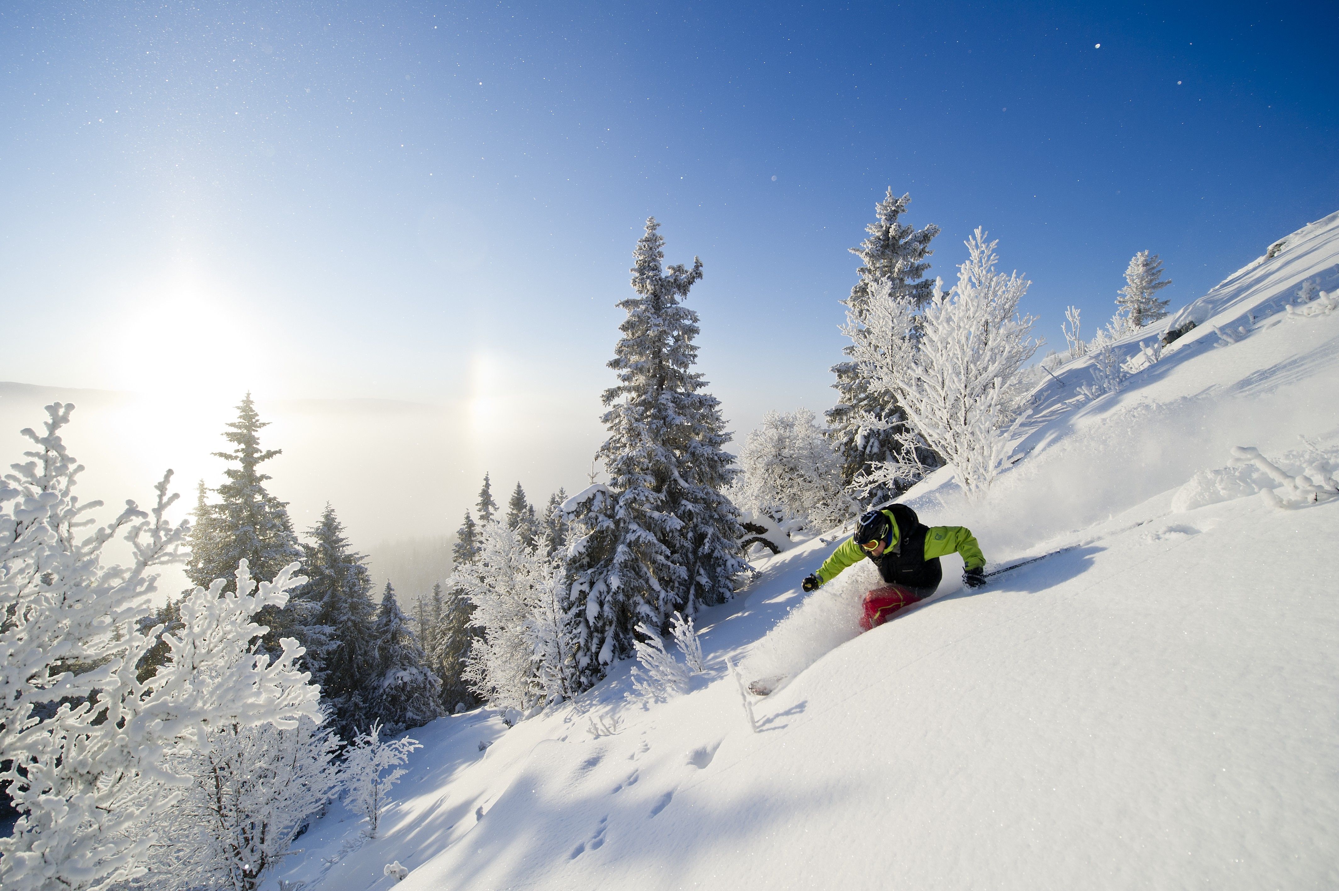 Downhill skiing in Kvitfjell