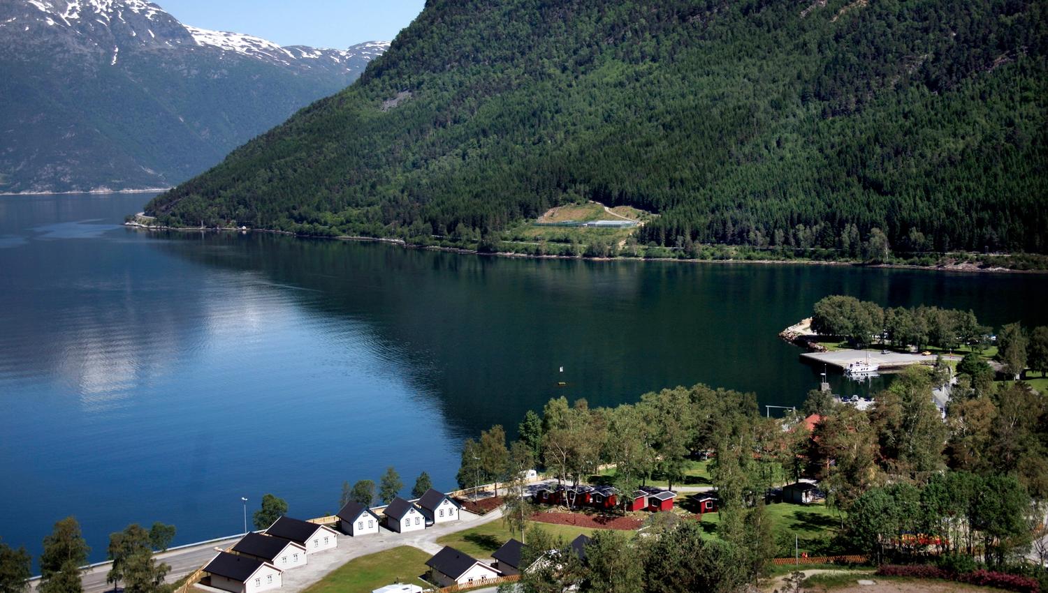 Utsikt over campingplassen