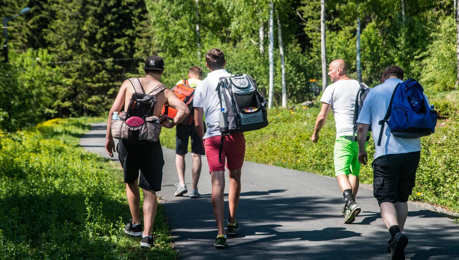 Frisbeegolf i Gjøvik - Glad gjeng