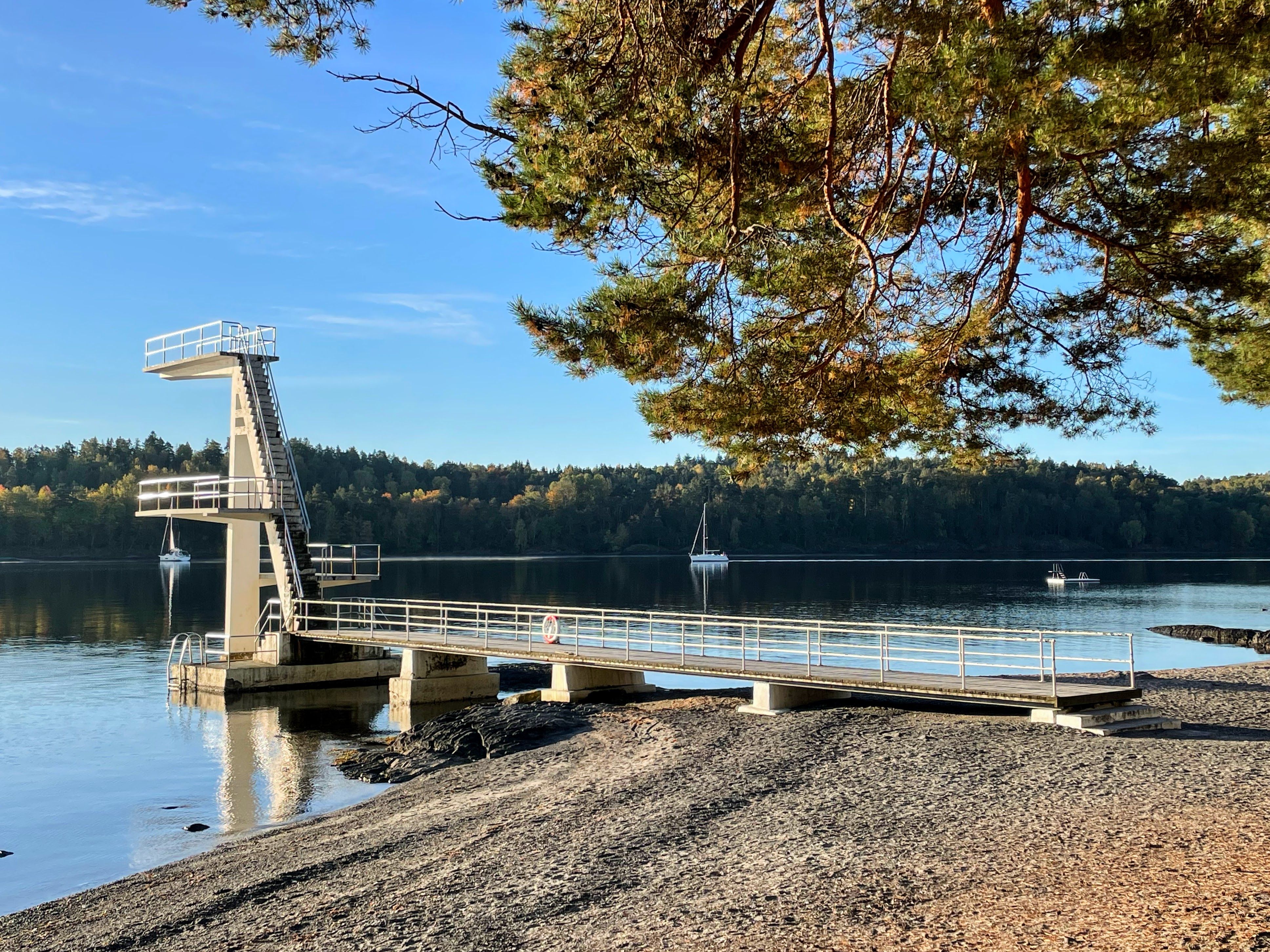 Hvalstrand stupetårn - sjø og skog