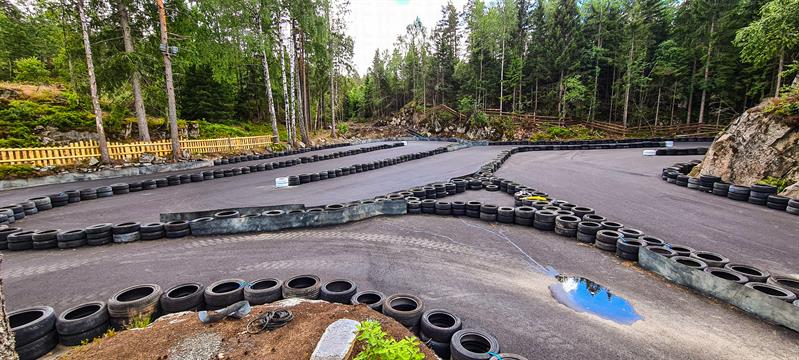 Oversiktsbilde over gokart banen