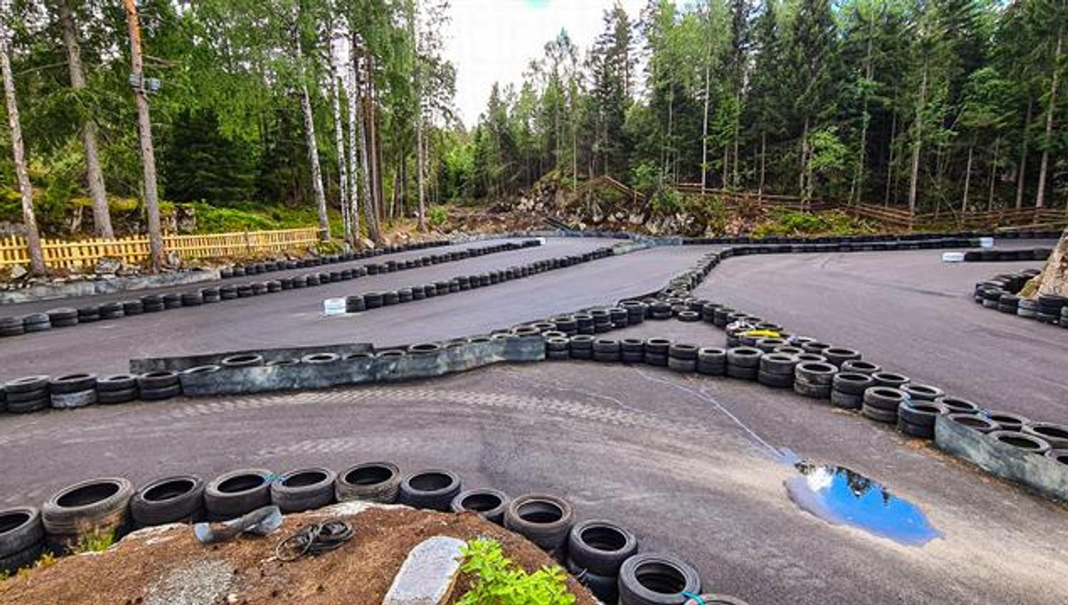 Oversiktsbilde over gokart banen