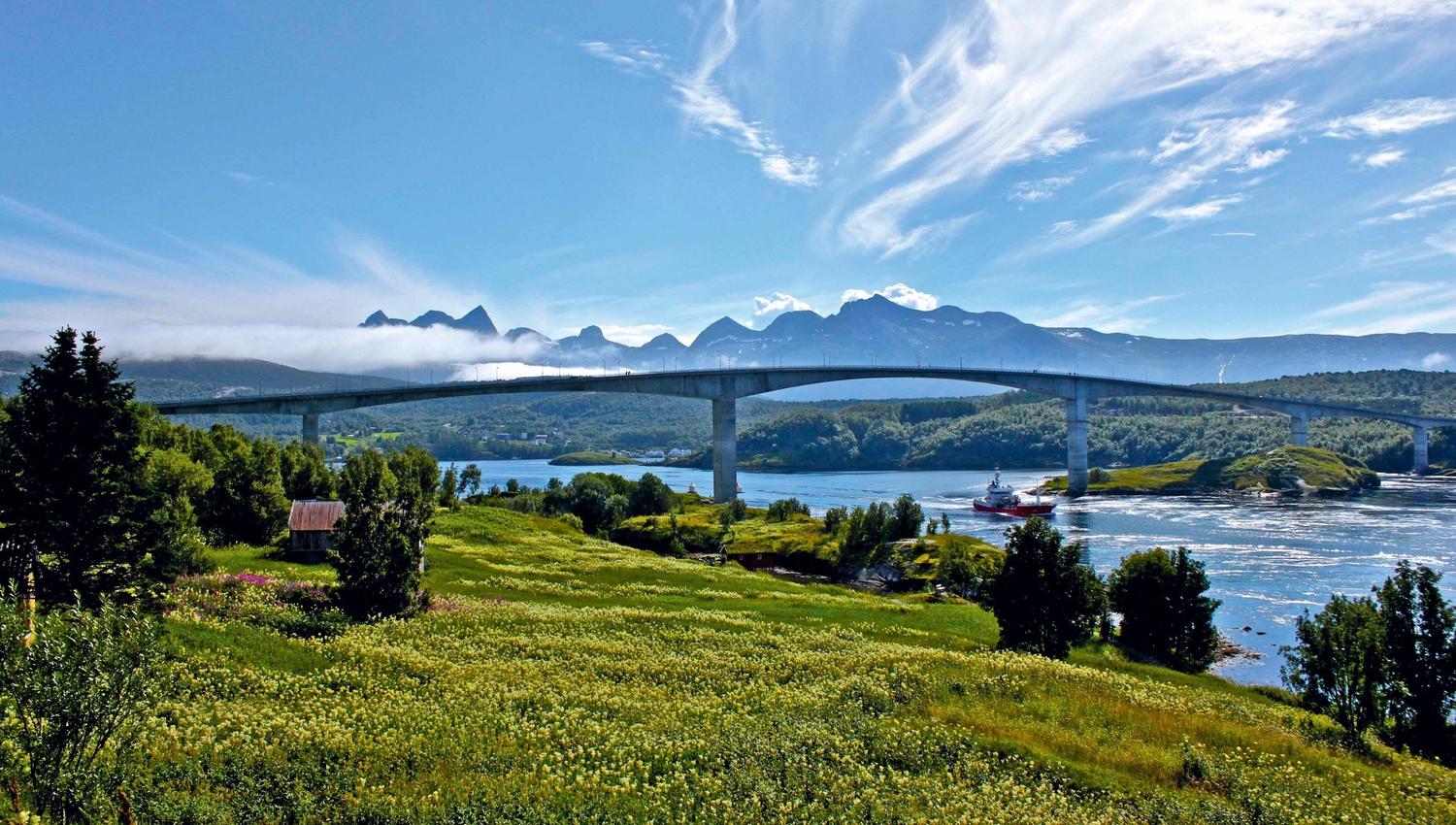 Utsikt fra Saltstraumen Hotell