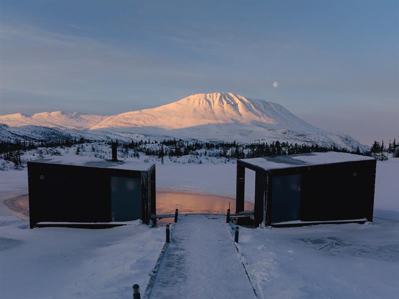 Flytende sauna med fantastisk utsikt på Gausta
