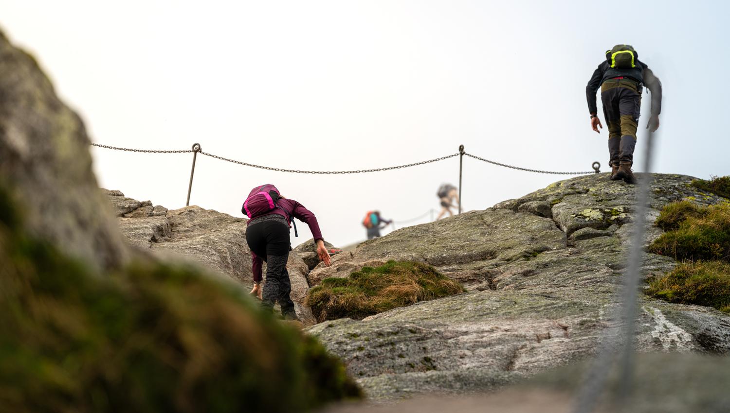 Some steep sections along the trail