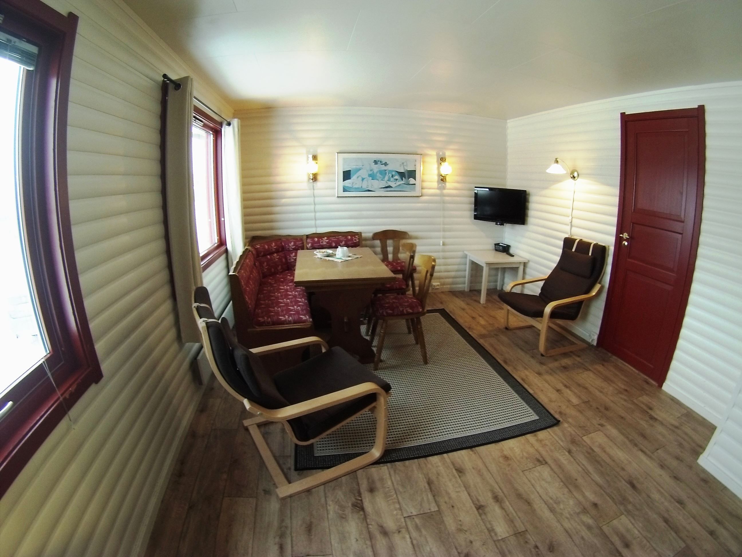 living room with tv