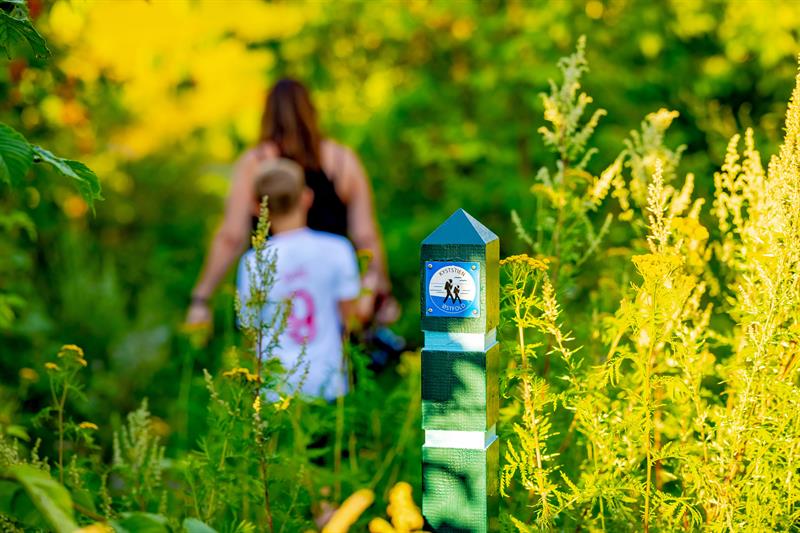 Coastal trail signpost
