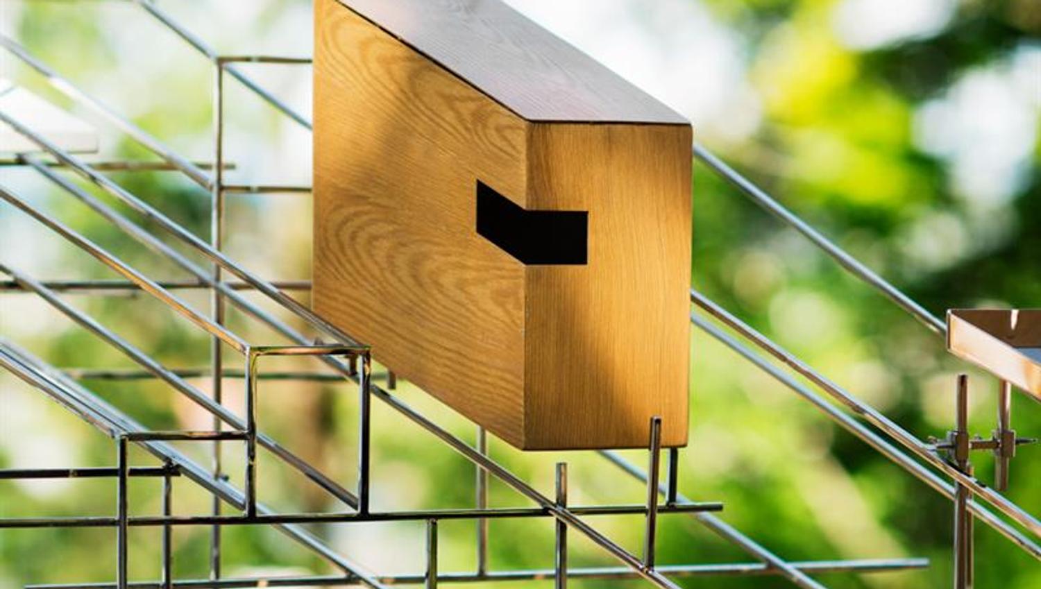 Sarah Szes bird box art: "Still life with a Landscape (Model for a habitat)"