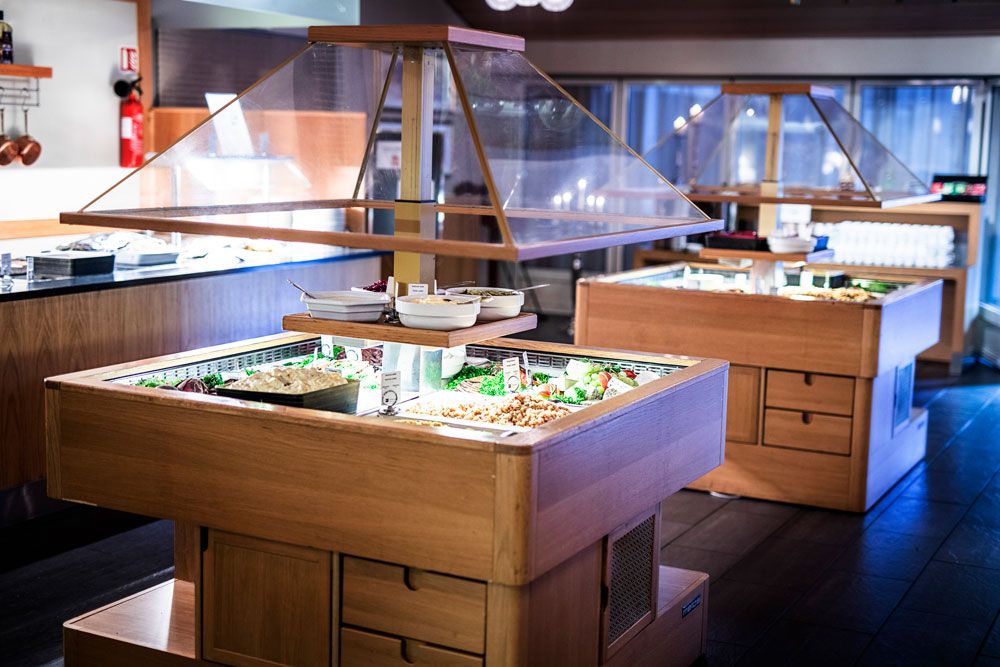 buffet på restaurant på Straand Hotel i Vrådal