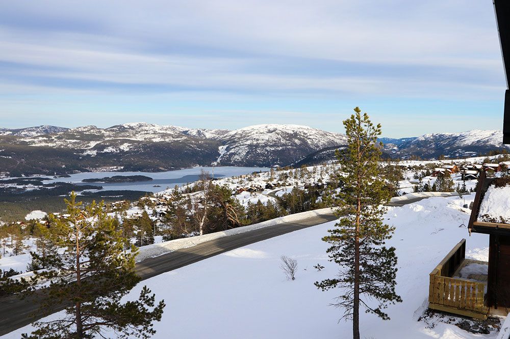 utsikt fra hytte på Vrådal Booking