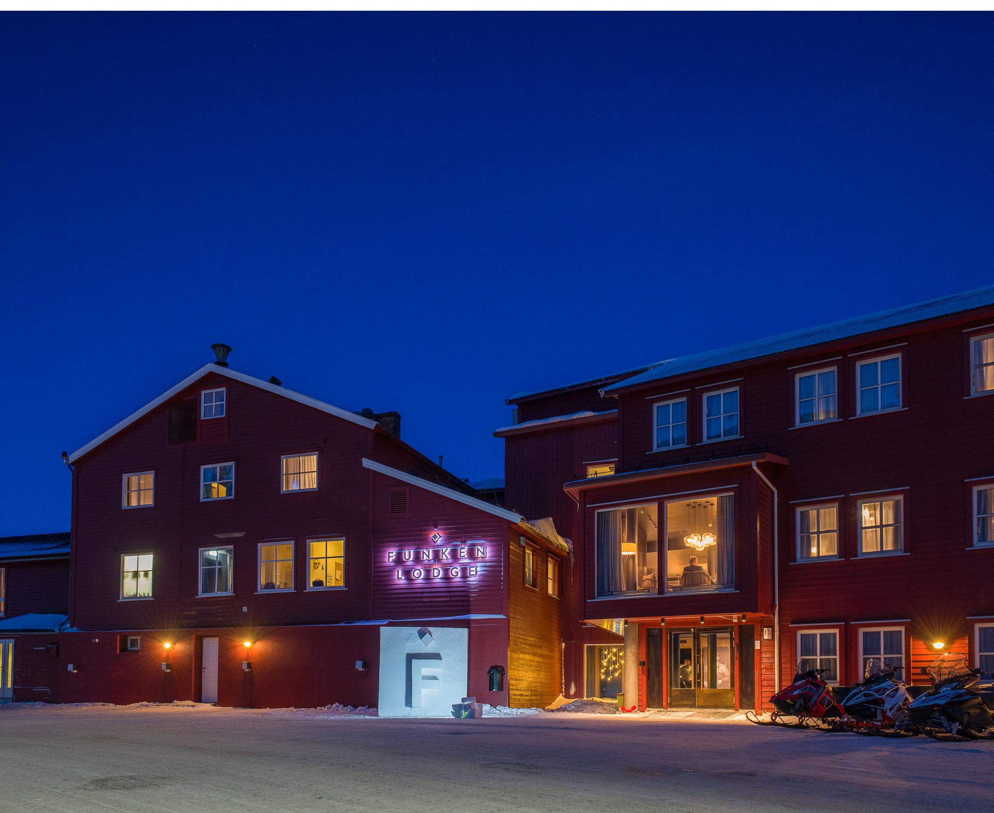 The hotel Funken Lodge seen from the outside