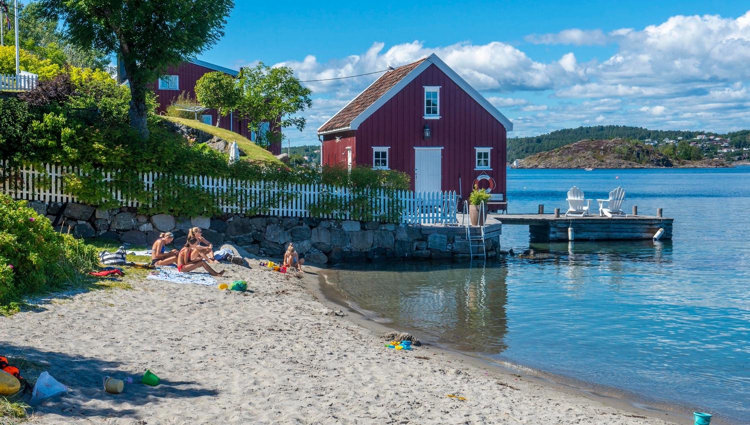 Stranda ved Merdøgaard - Merdø i Arendal