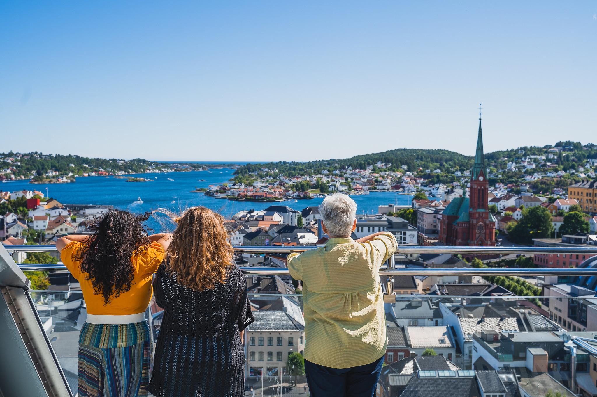 Utsikt fra glassheisen