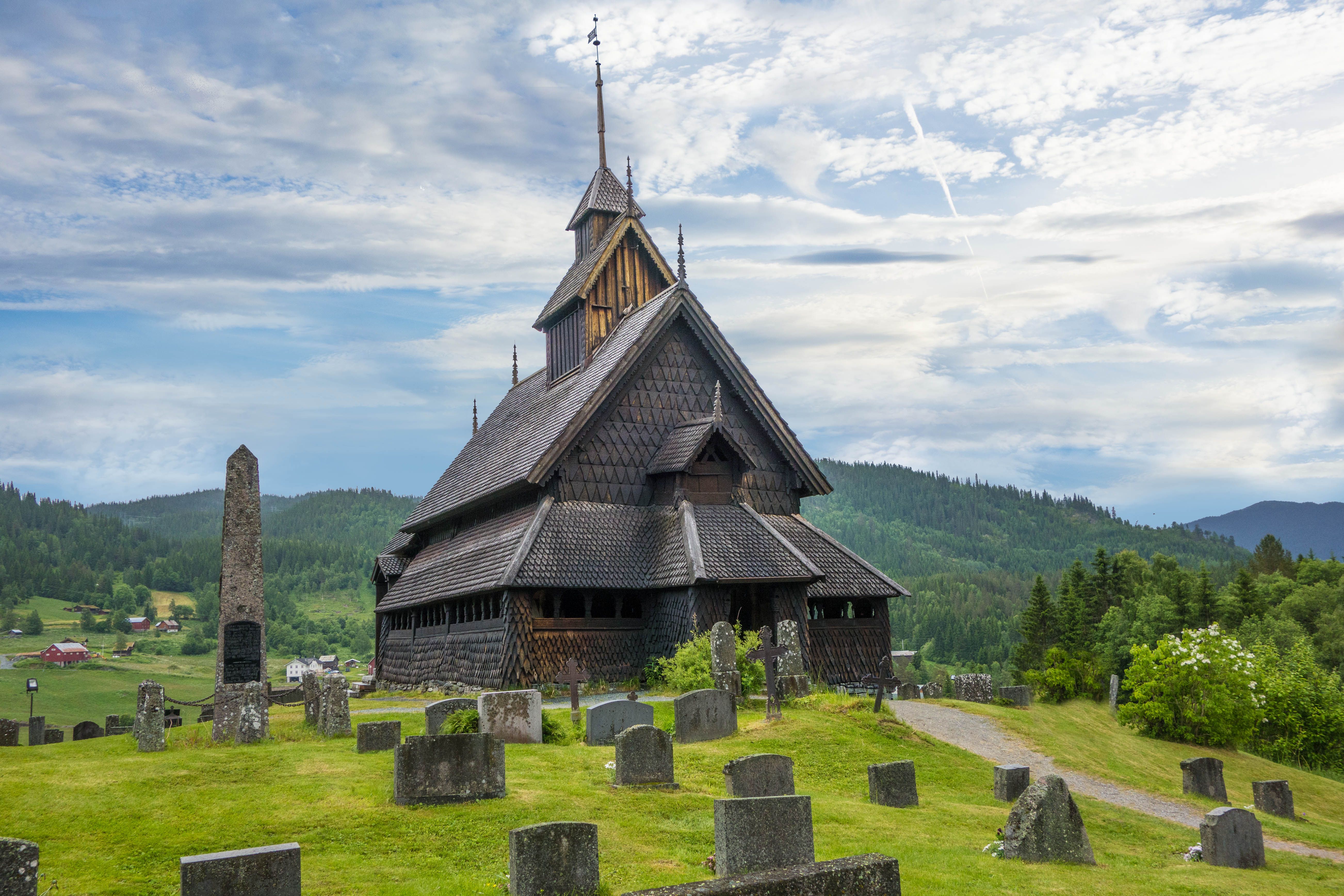Stavkirke. Stave church. Eidsborg stavkyrkje, Vest-Telemark museum.