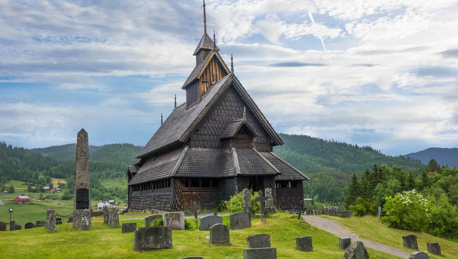 Stavkirke. Stave church. Eidsborg stavkyrkje, Vest-Telemark museum.