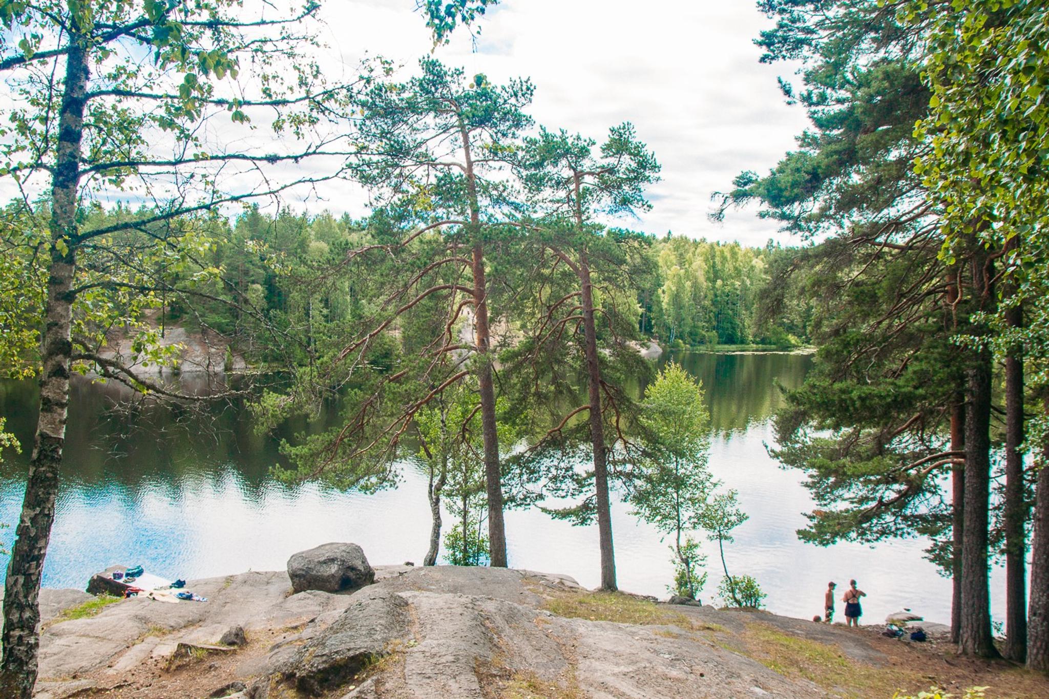Mariholtet: lake with surrounding forest