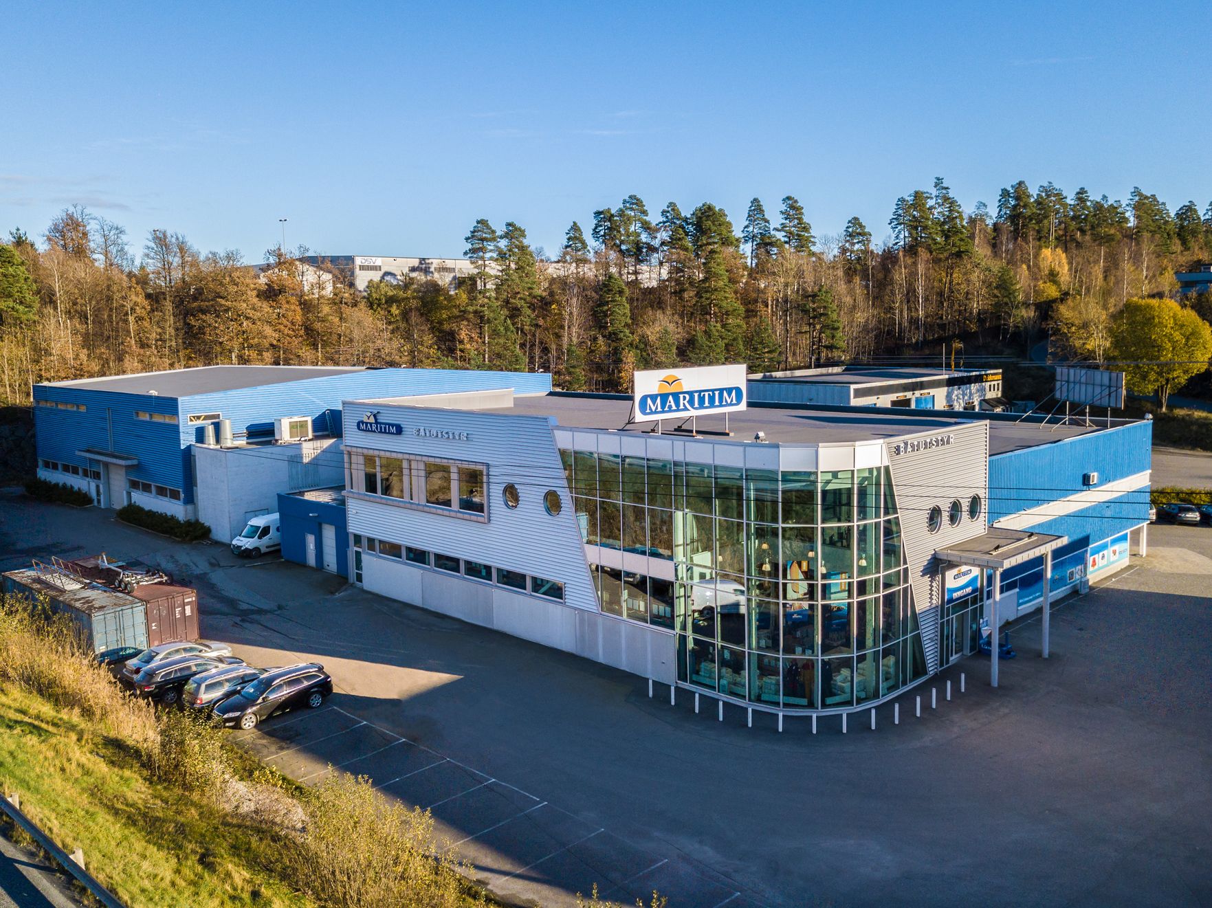 fasade Maritim AS på Stoa i Arendal hvor det selges utstyr til båt