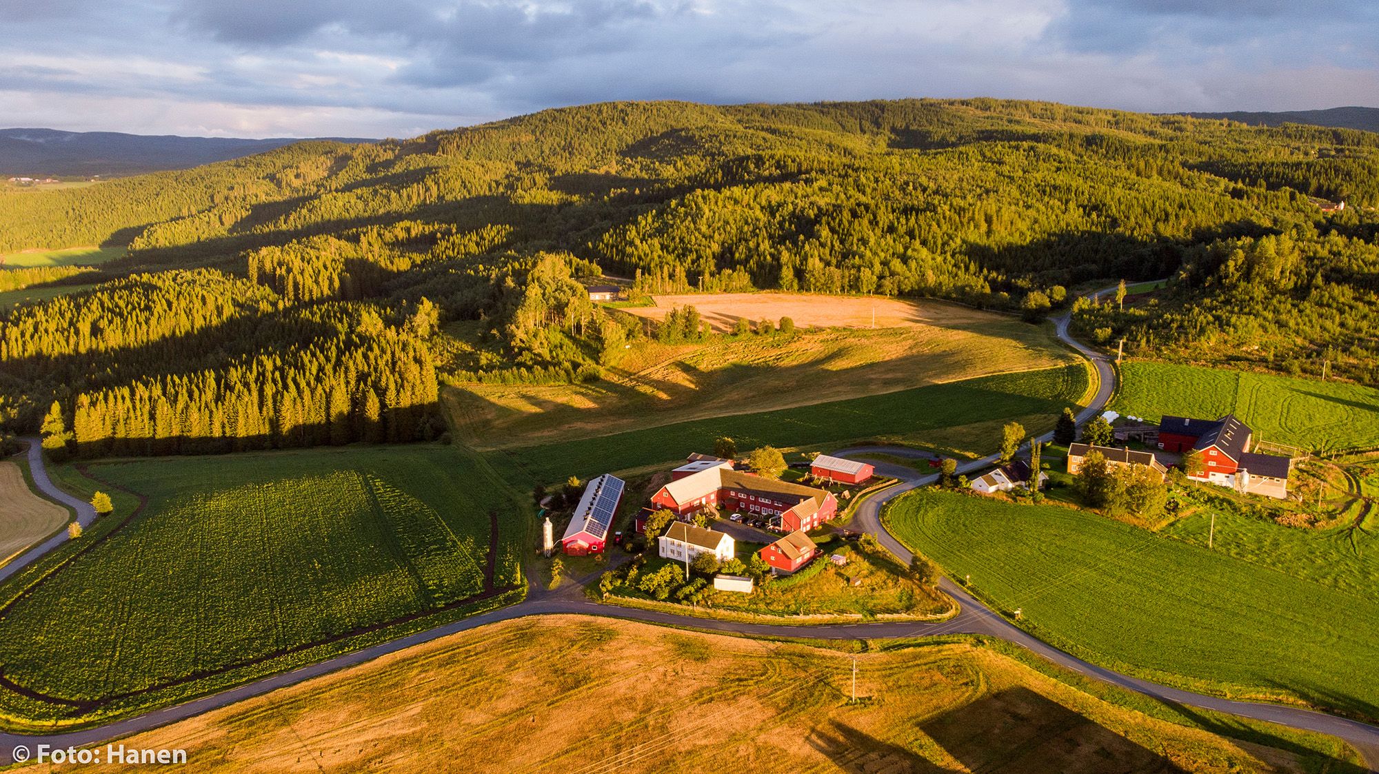 Birdseye view av Munkeby Herberge