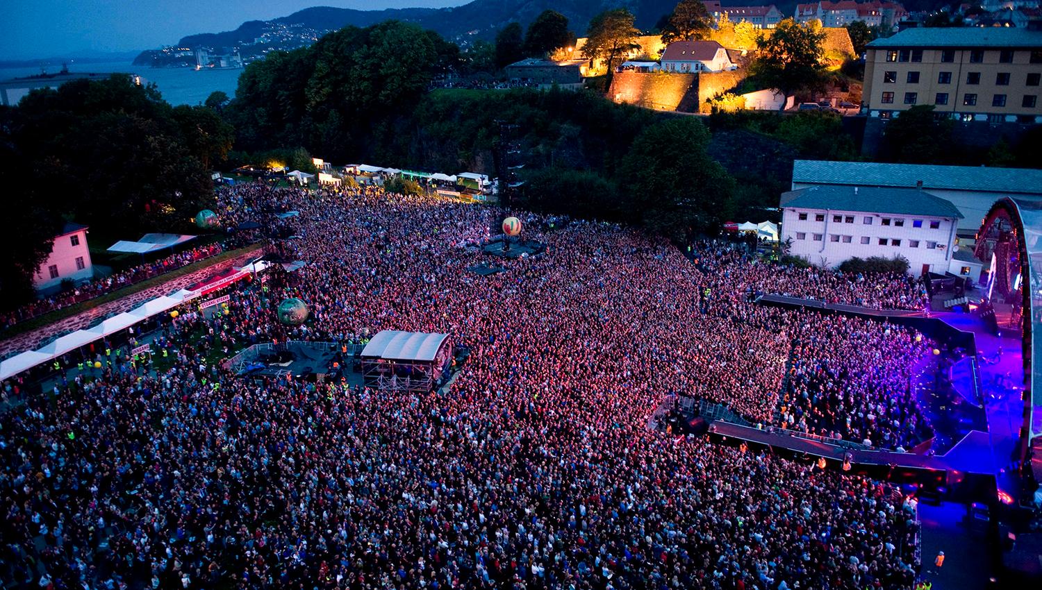 Bergenhus Festning - overblikk under konsert