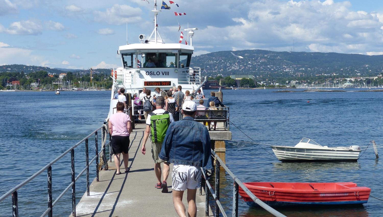 people who board one of the island ferries