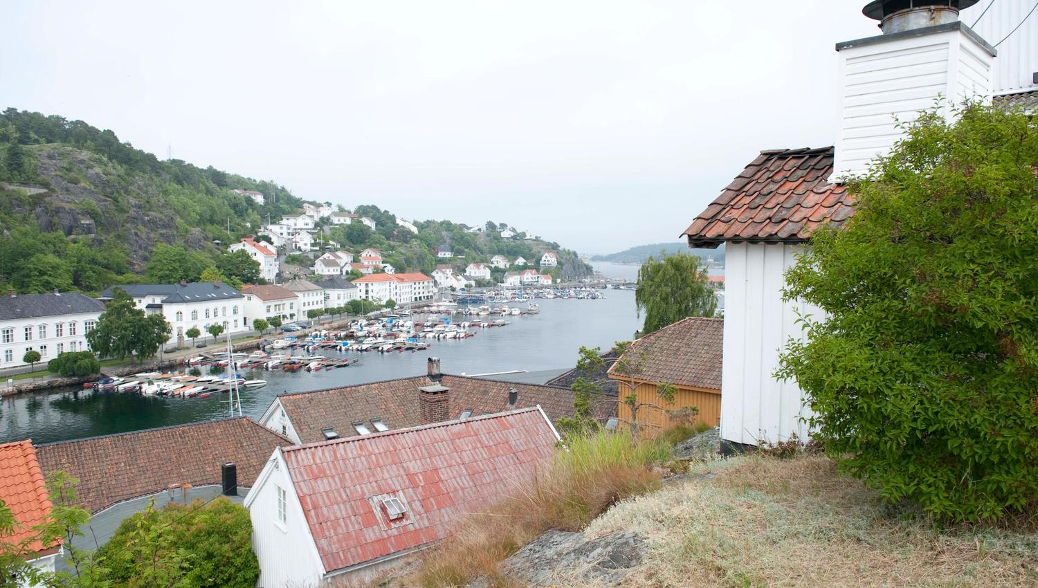 Risør branntårnet panoramisk utsikt