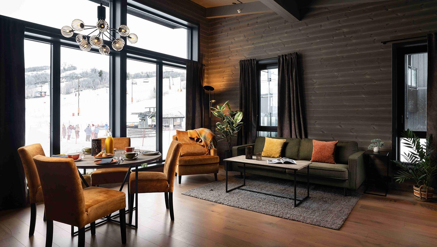 Hotellsuite i varme fager med utsikt rett til skiheis