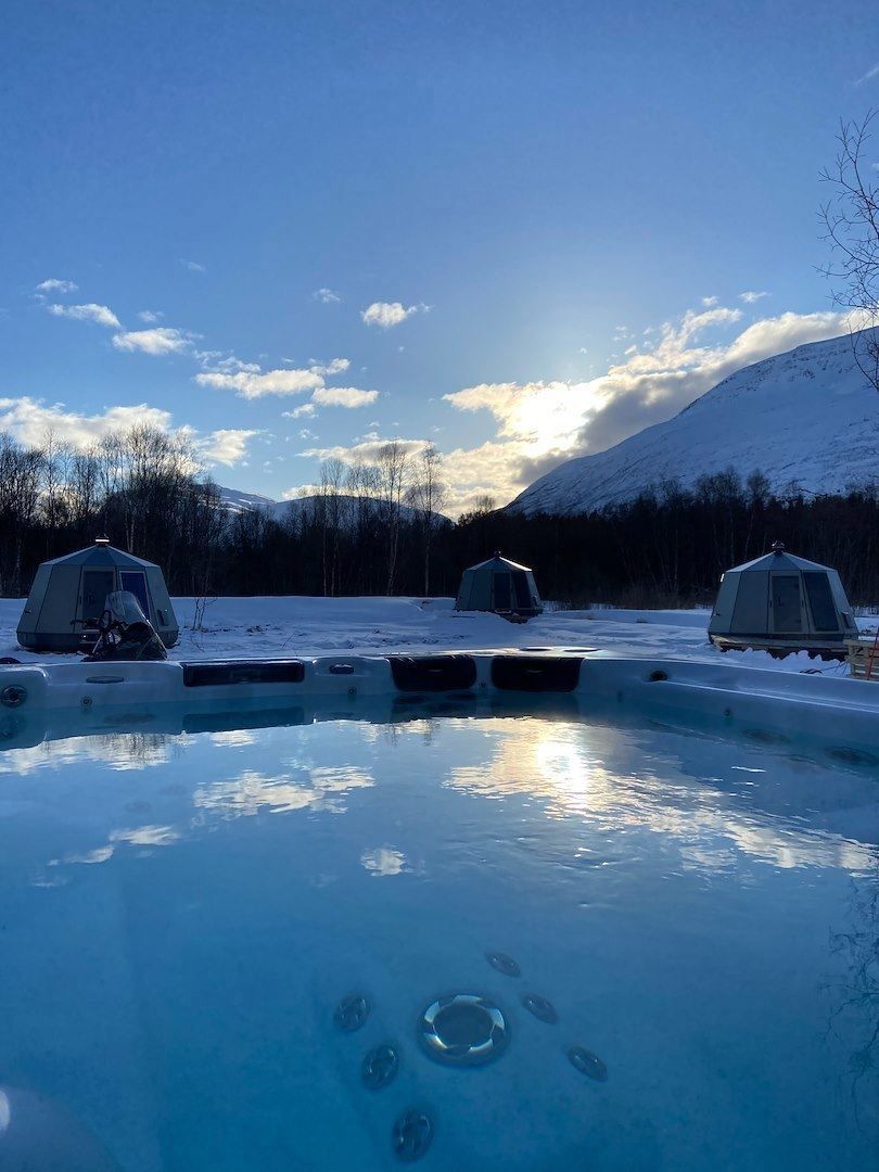 Jacuzzi om vinteren