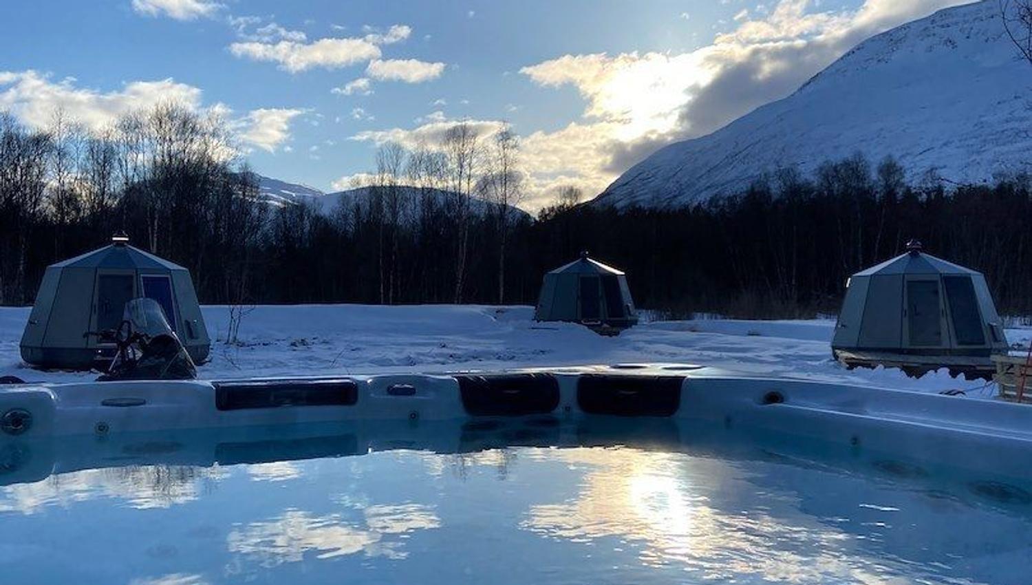 Jacuzzi om vinteren