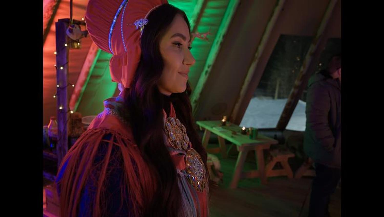 Woman dressed in Sami dress