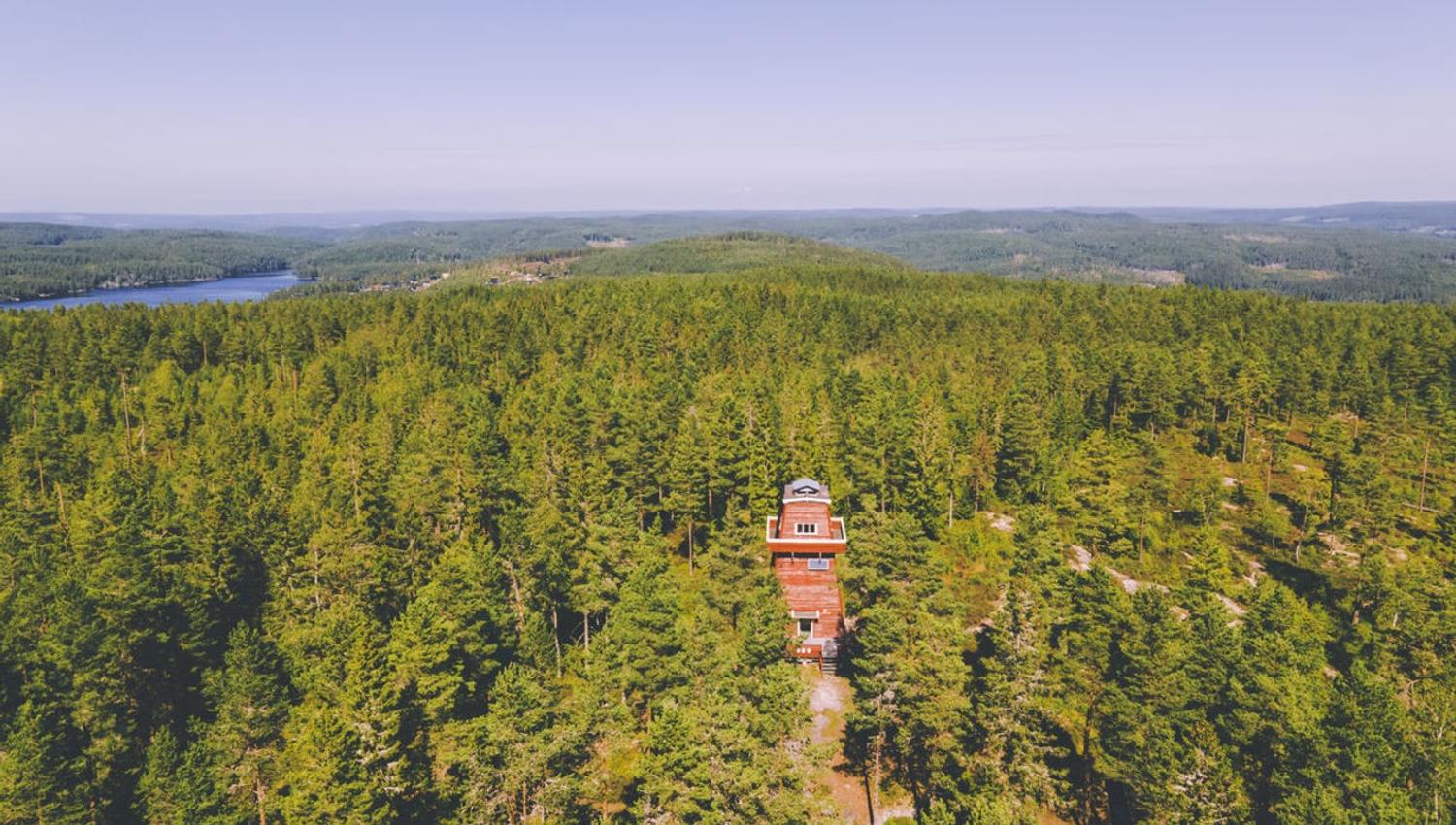 Dronebilde av tårnet