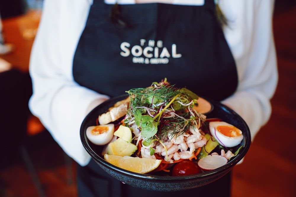 salad served at The social bar & bistro Langesund