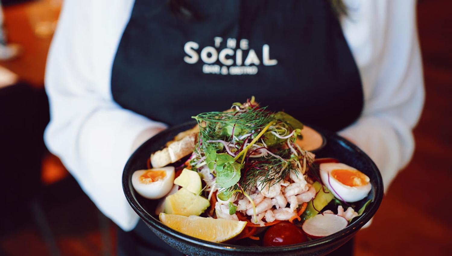 salad served at The social bar & bistro Langesund