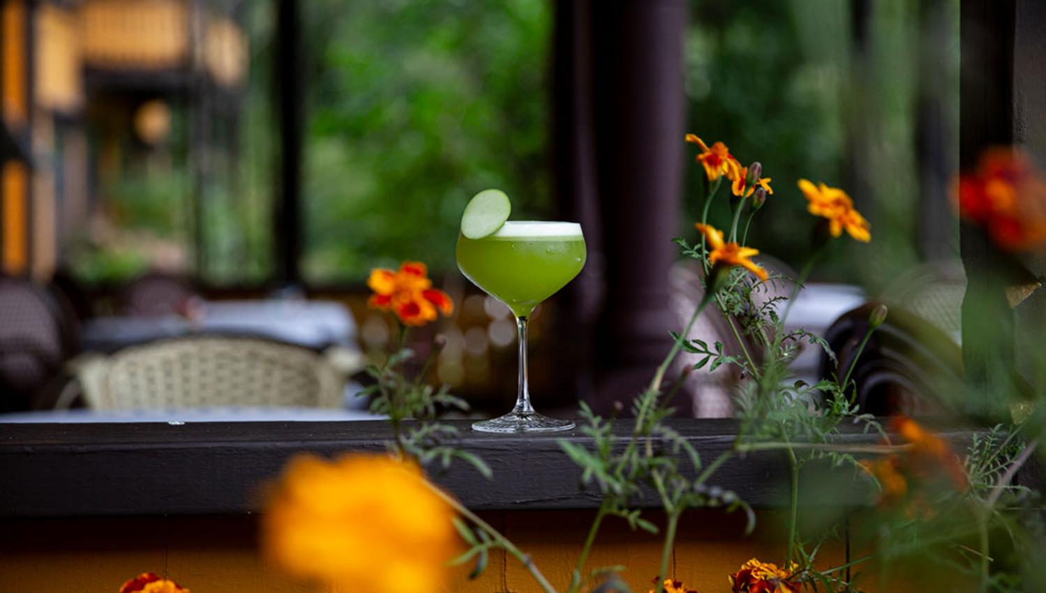 cocktail is on the table