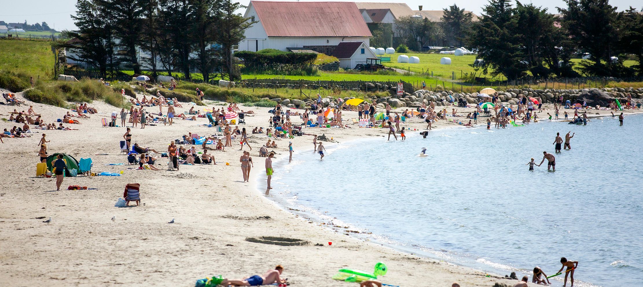 Sandestranden i juli