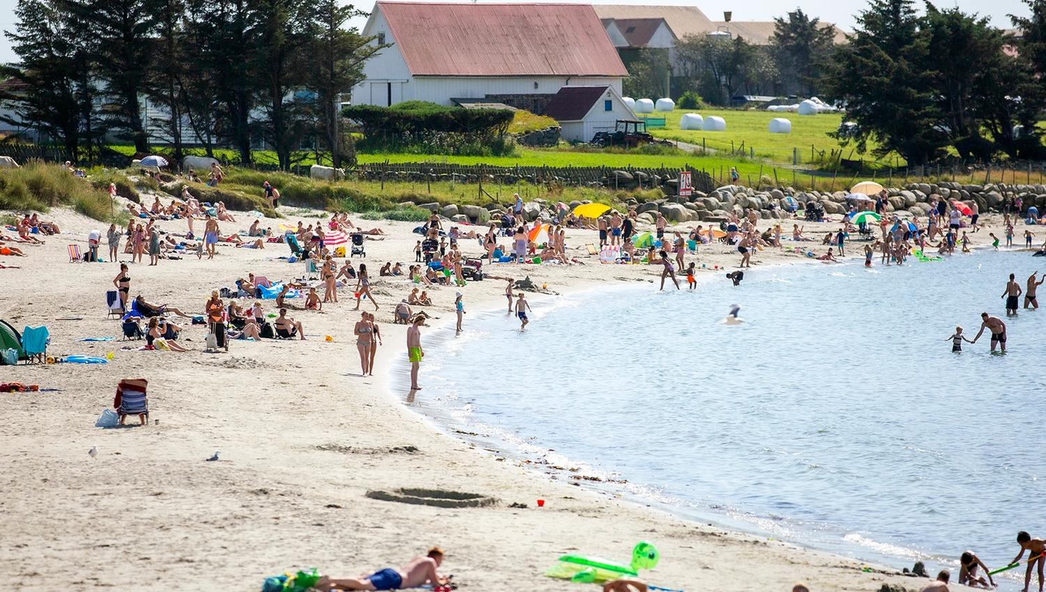 Sandestranden i juli