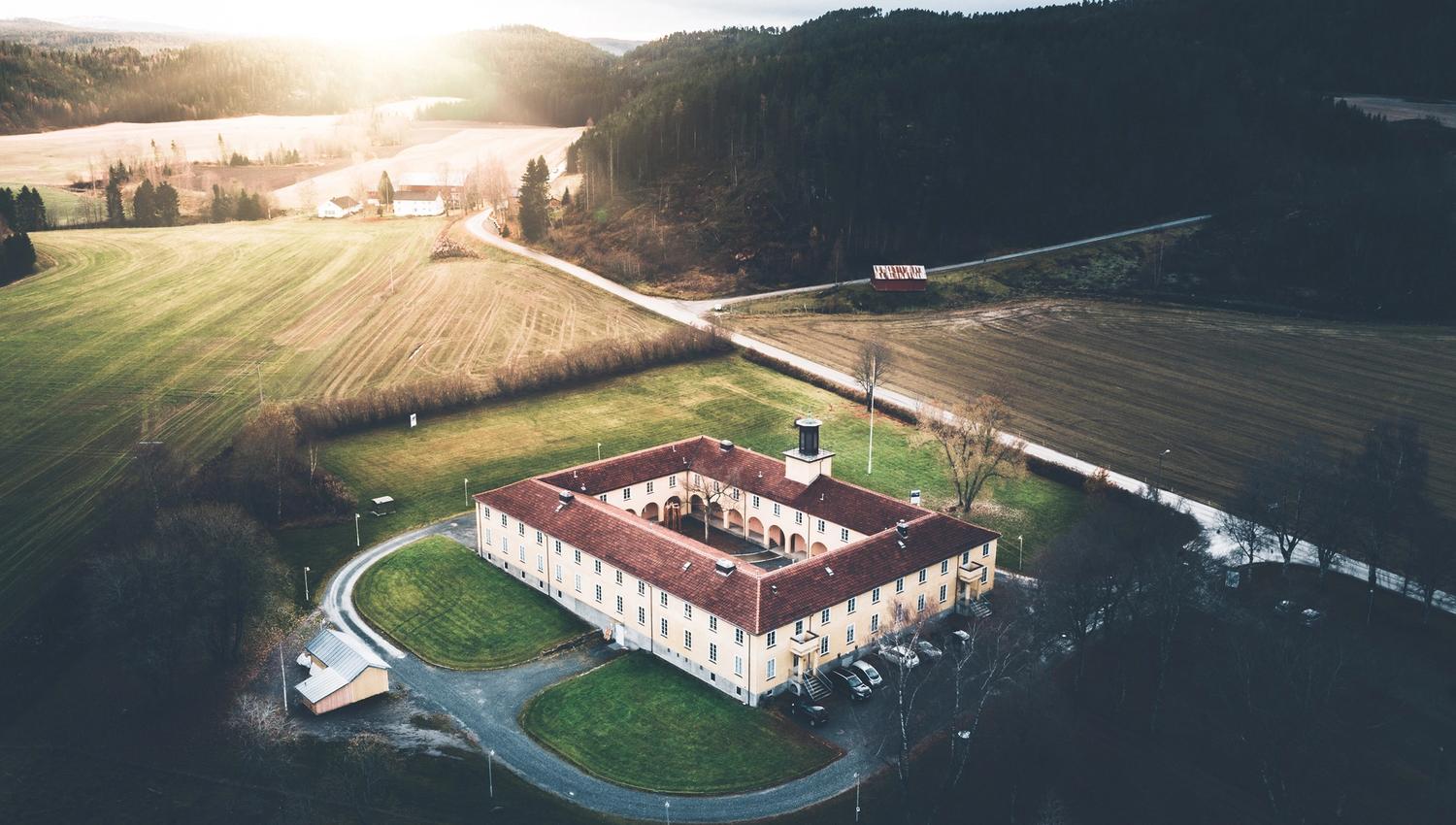 The Falstad Centre from above
