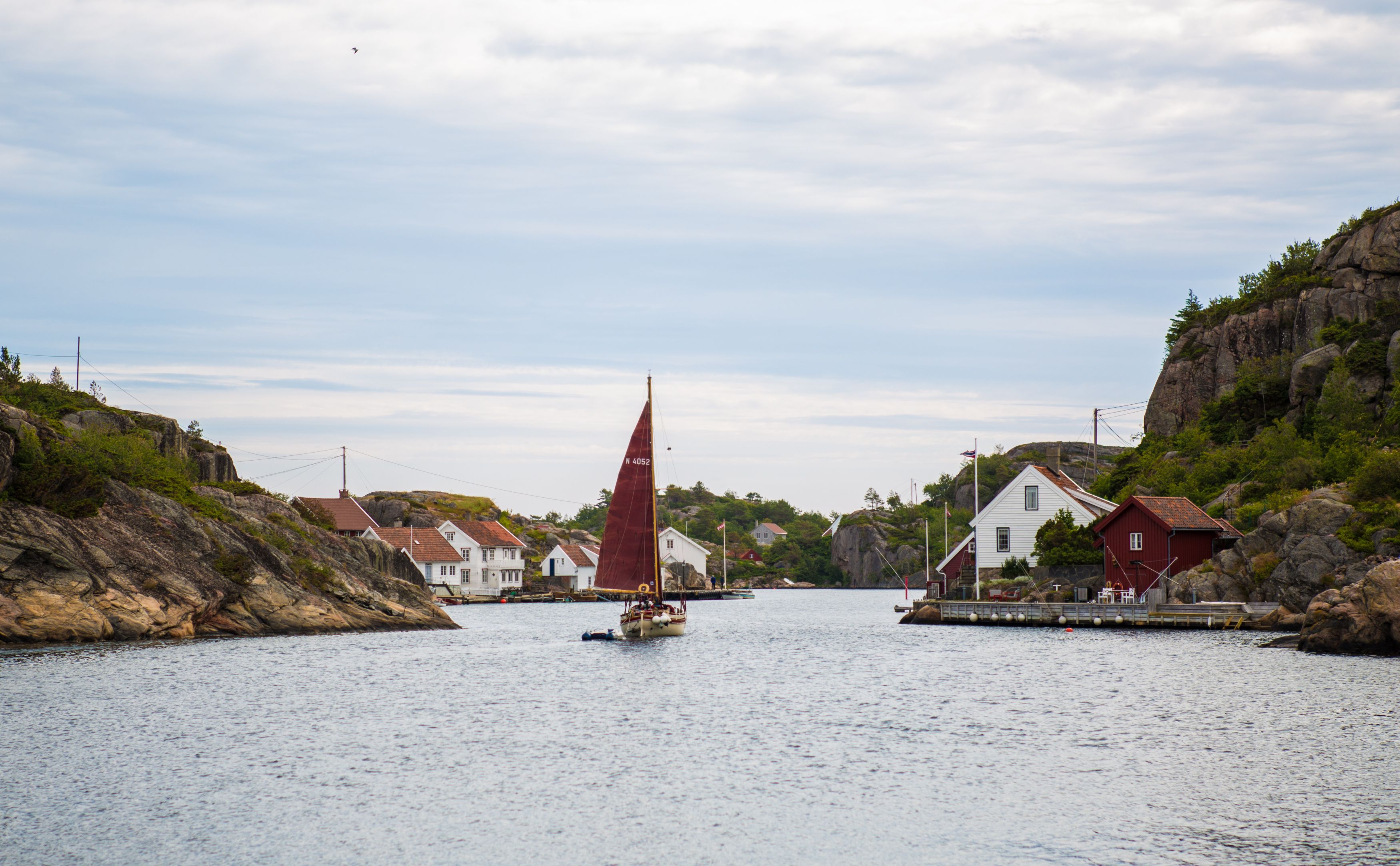 Seilbåt i Ny-Hellesund