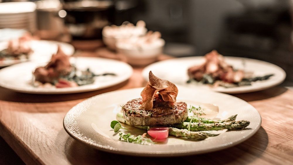 French-inspired dishes are served at Merci Restaurant in Porsgrunn 
