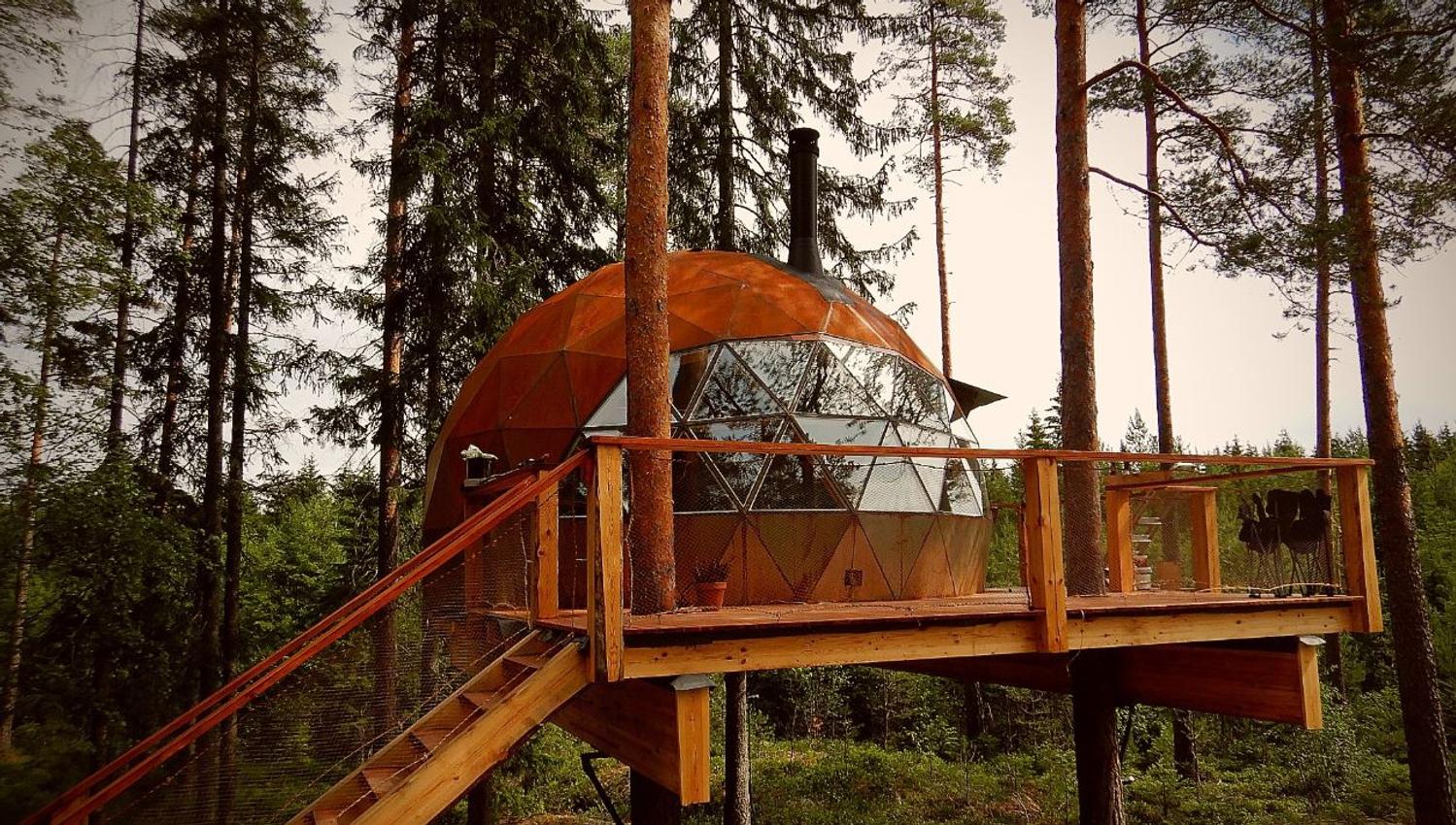 view to the cabin