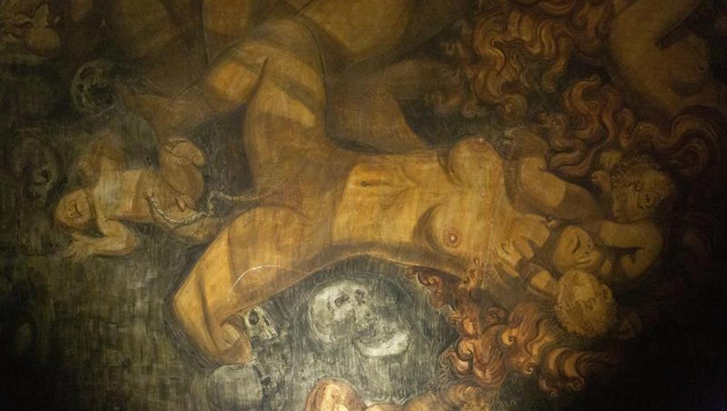 Detalj av freske.