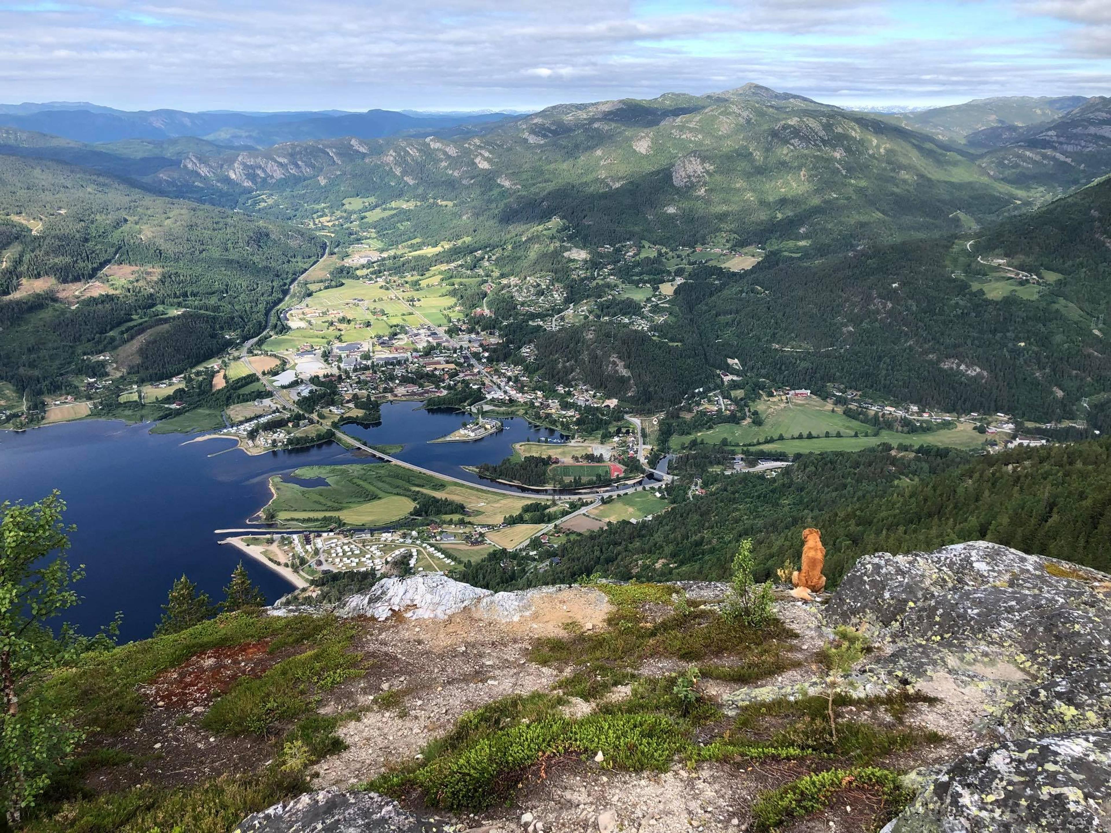 utsikt mot Seljordvatn fra Bjørgefjell i Teemark