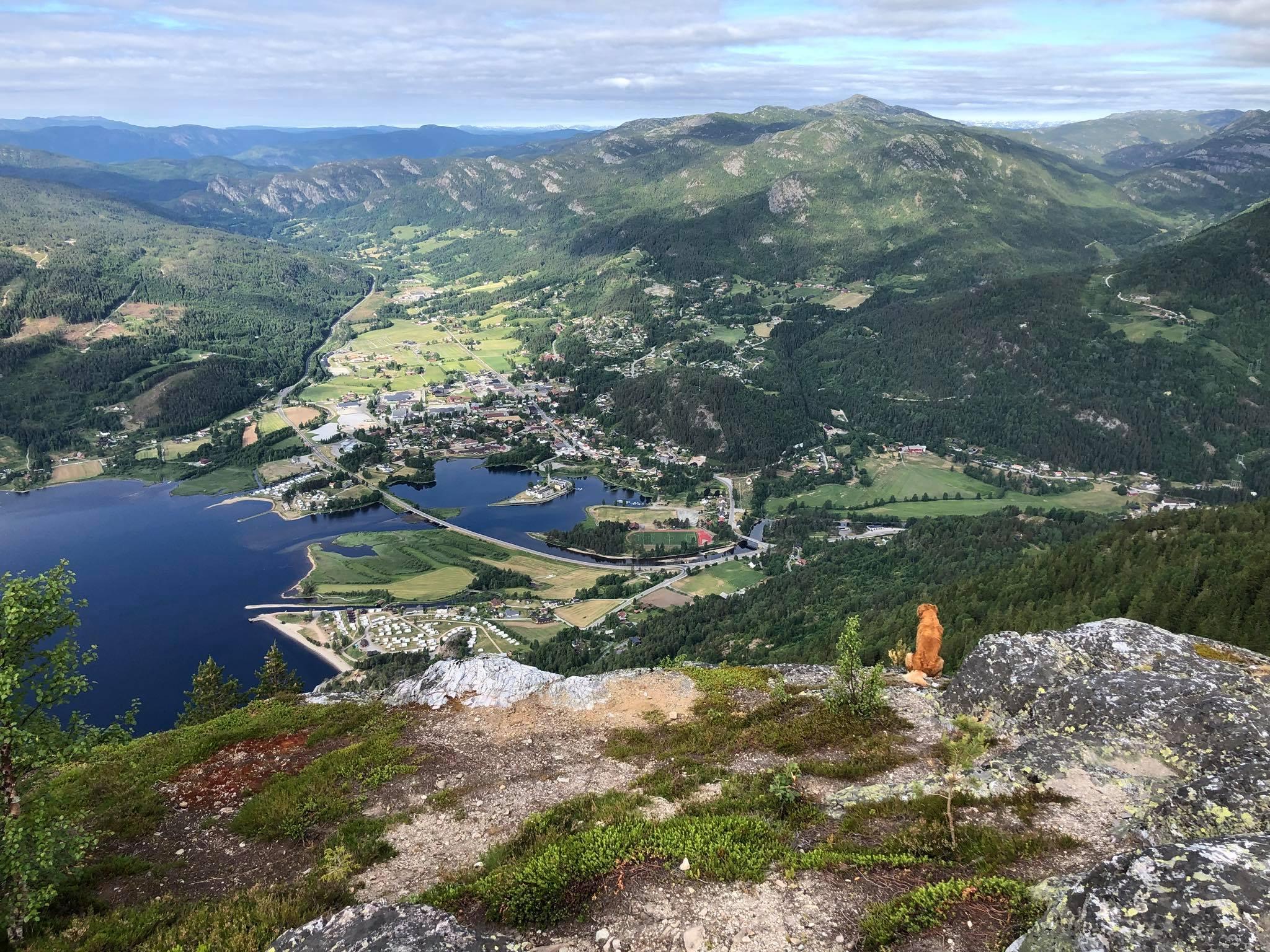 utsikt mot Seljordvatn fra Bjørgefjell i Teemark