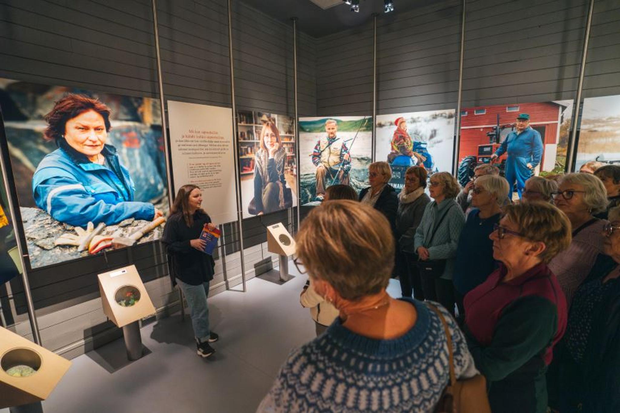 Group are being guided at The Arctic University Museum of Norway
