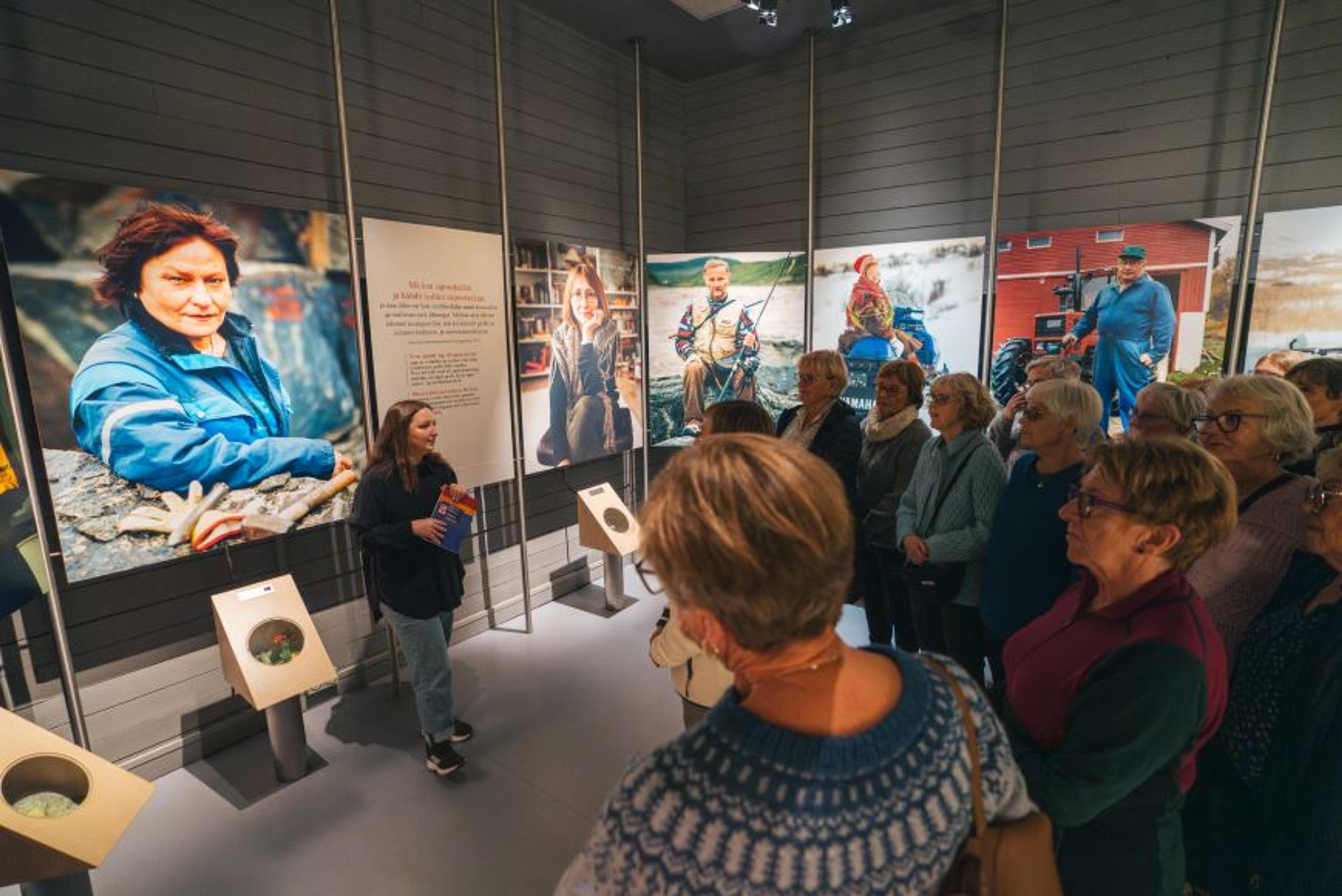 Group are being guided at The Arctic University Museum of Norway