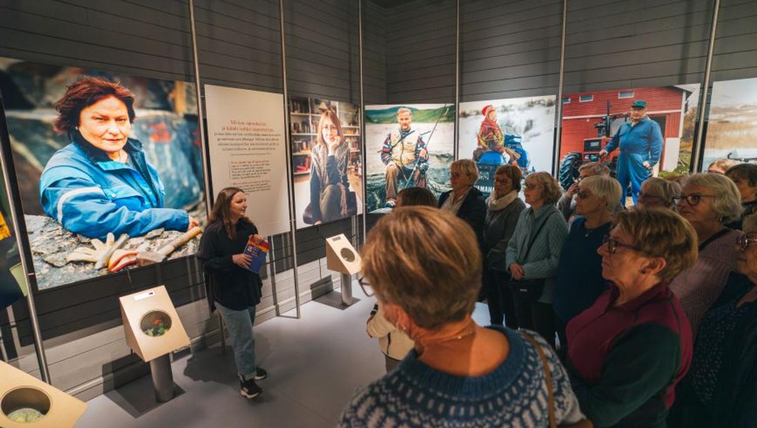Group are being guided at The Arctic University Museum of Norway
