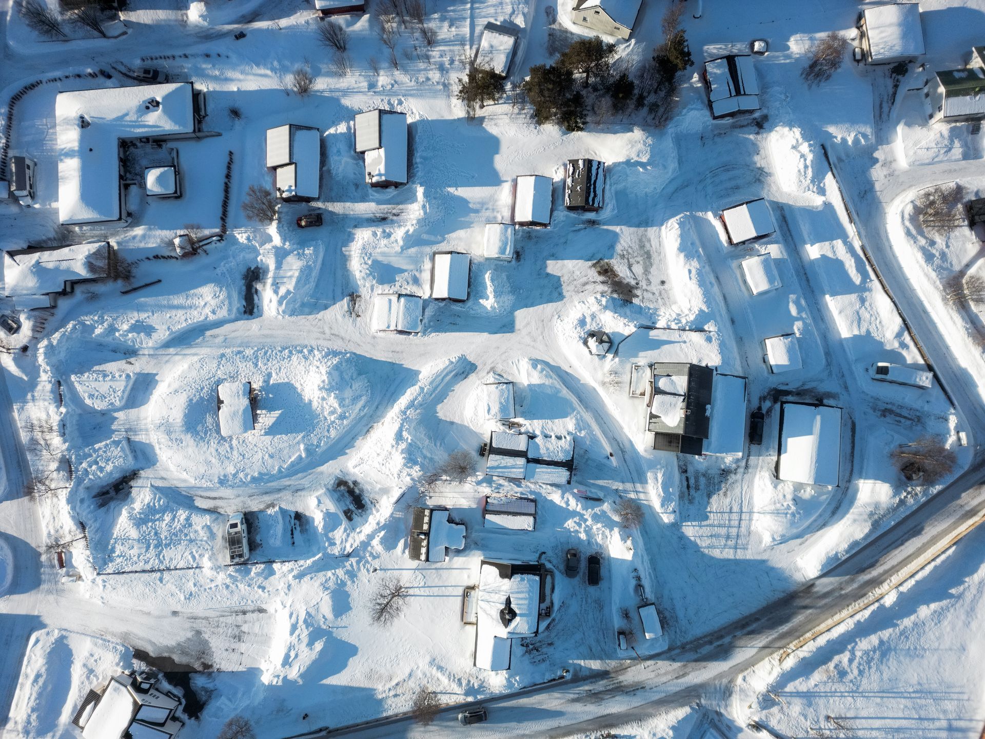 Geilo camping in vinter covered with snow.