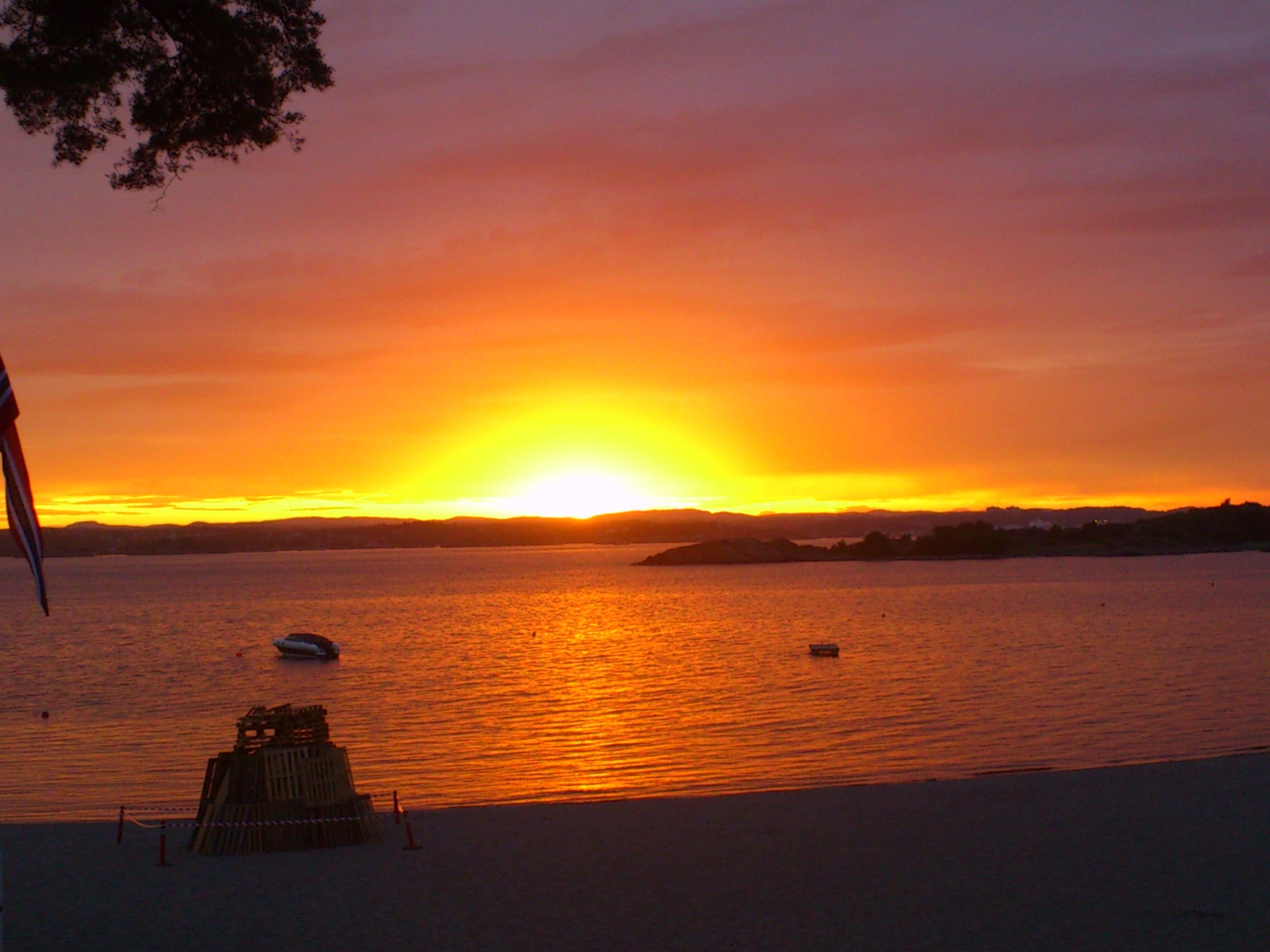Sunset at Vøra Camping