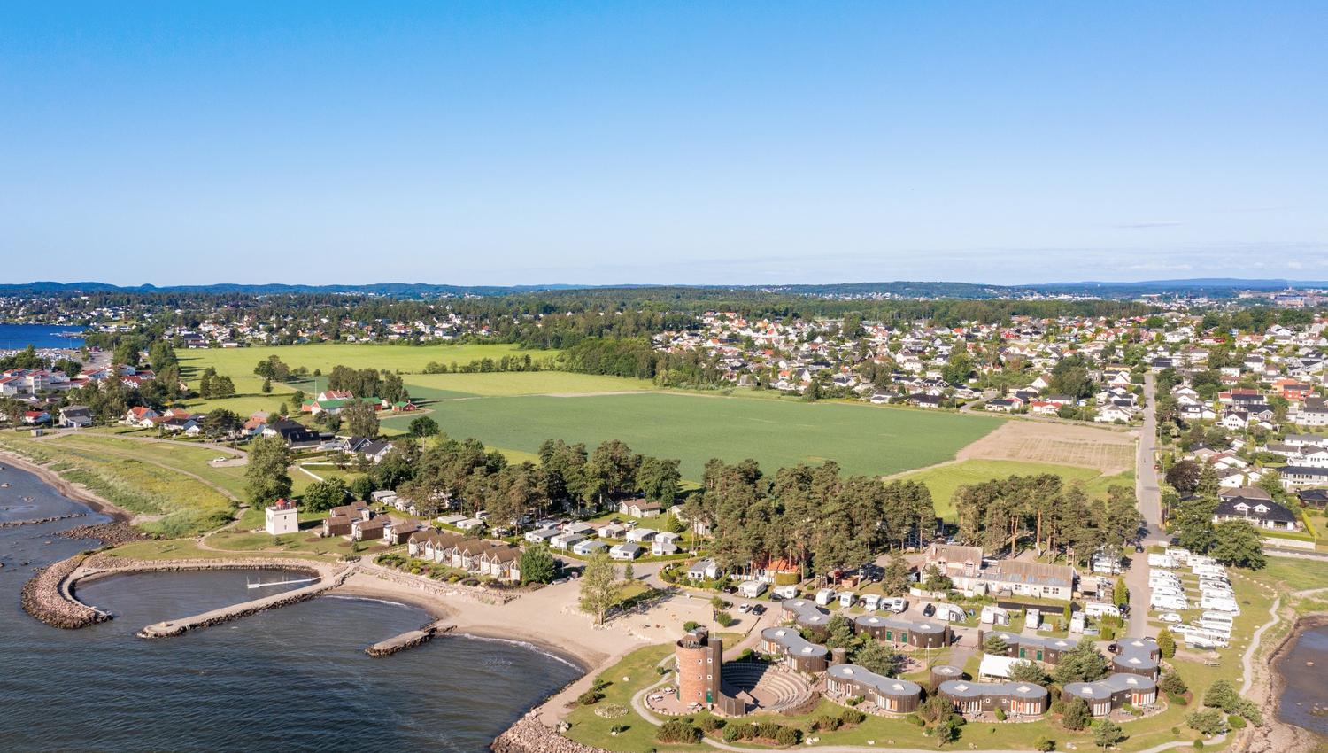 Oversiktsbilde over Furustrand Camping