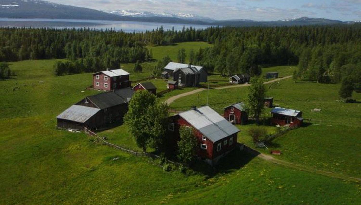 Gjefsjøen fjellgård flyfoto
